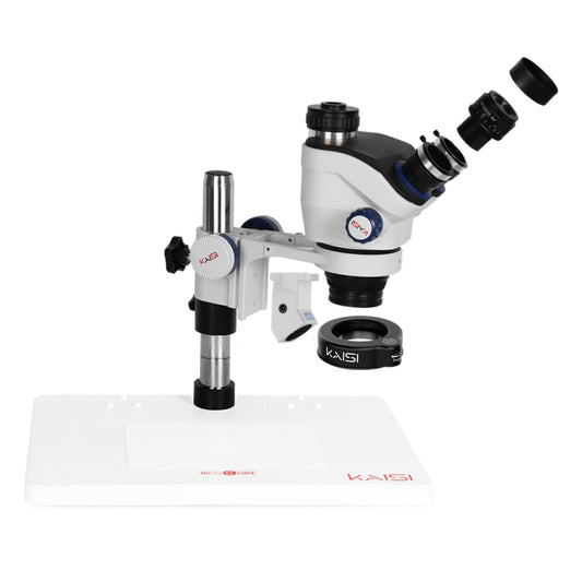 Kaisi TX-350E Ver1.3 7X-50X Zoom Trinocular Stereo Microscope with Big Base & 4K Camera - Microscope Magnifier Series by Kaisi | Online Shopping UK | buy2fix