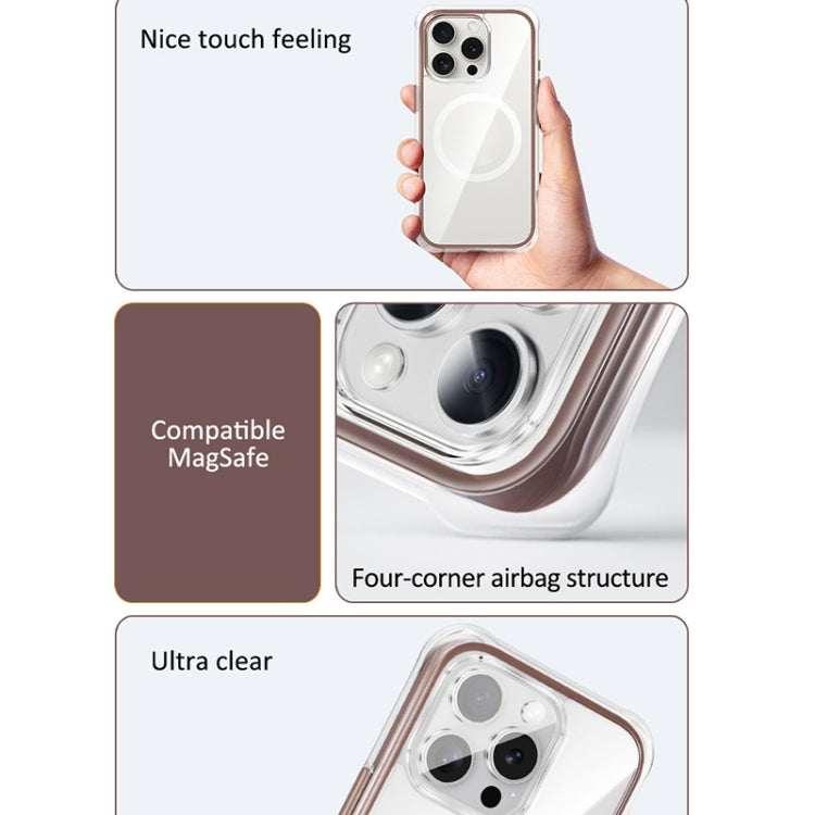 For iPhone 16 Pro TGVIS Vigor Series MagSafe Full Body Airbag Design Phone Case(Gold) - iPhone 16 Pro Cases by TGVIS | Online Shopping UK | buy2fix