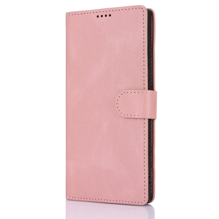 For Samsung Galaxy S25 Ultra 5G Fantasy Skin-feel Calfskin Texture Leather Phone Case(Pink) - Galaxy S25 Ultra 5G Cases by buy2fix | Online Shopping UK | buy2fix