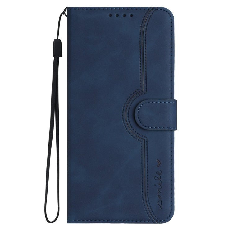 For Samsung Galaxy S25 5G Heart Pattern Skin Feel Leather Phone Case(Royal Blue) - Galaxy S25 5G Cases by buy2fix | Online Shopping UK | buy2fix