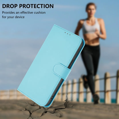 For iPhone 16 Pro Skin Feel Solid Color Leather Phone Case with Lanyard(Sky Blue) - iPhone 16 Pro Cases by buy2fix | Online Shopping UK | buy2fix