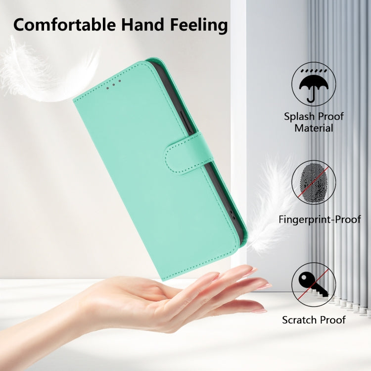 For Tecno Spark Go 2024 4G Skin Feel Solid Color Leather Phone Case with Lanyard(Mint Green) - Tecno Cases by buy2fix | Online Shopping UK | buy2fix