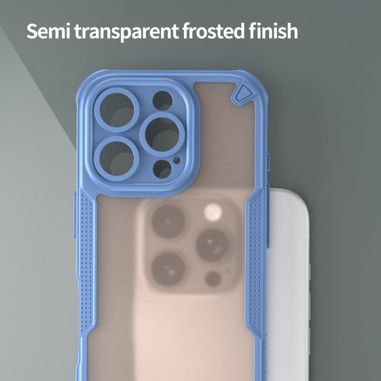 For iPhone 16 Pro Armor Glaze PC Hybrid TPU Phone Case(Blue) - iPhone 16 Pro Cases by buy2fix | Online Shopping UK | buy2fix