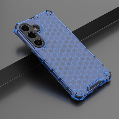 For Samsung Galaxy S25 5G Honeycomb Shockproof Phone Case(Blue) - Galaxy S25 5G Cases by buy2fix | Online Shopping UK | buy2fix