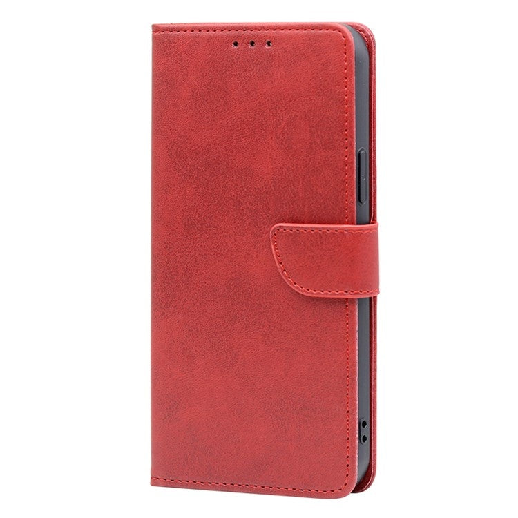 For iPhone 16 Calf Texture Buckle Flip Leather Phone Case(Red) - iPhone 16 Cases by buy2fix | Online Shopping UK | buy2fix