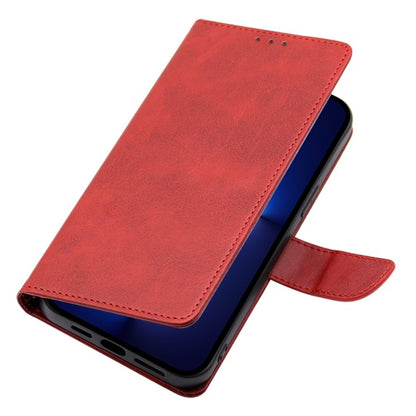 For iPhone 16 Calf Texture Buckle Flip Leather Phone Case(Red) - iPhone 16 Cases by buy2fix | Online Shopping UK | buy2fix