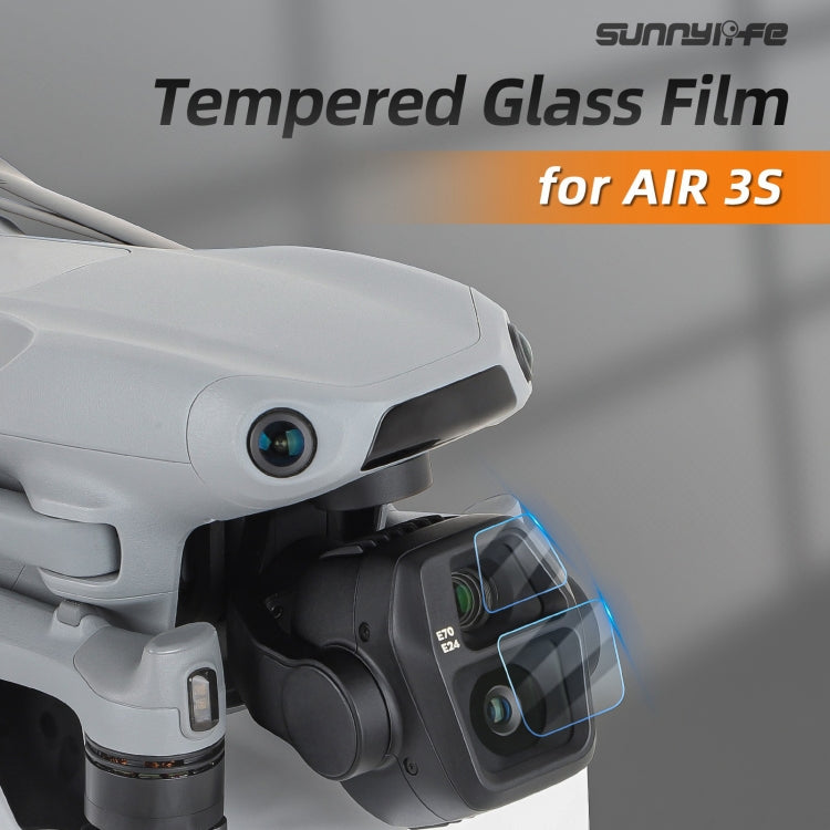 For DJI Air 3S Sunnylife Tempered Glass Film Lens Protector, Quantity:2 Sets(Transparent) - Other by Sunnylife | Online Shopping UK | buy2fix