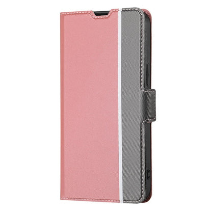 For iPhone 16 Pro Twill Texture Side Button Leather Phone Case(Pink) - iPhone 16 Pro Cases by buy2fix | Online Shopping UK | buy2fix