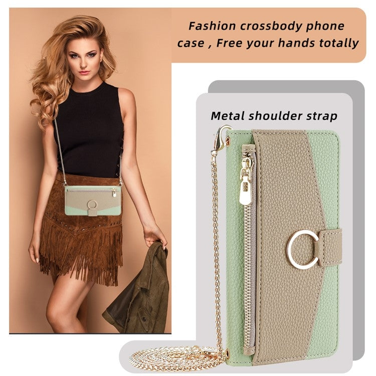 For iPhone 16 Crossbody Litchi Texture Leather Phone Case(Green) - iPhone 16 Cases by buy2fix | Online Shopping UK | buy2fix