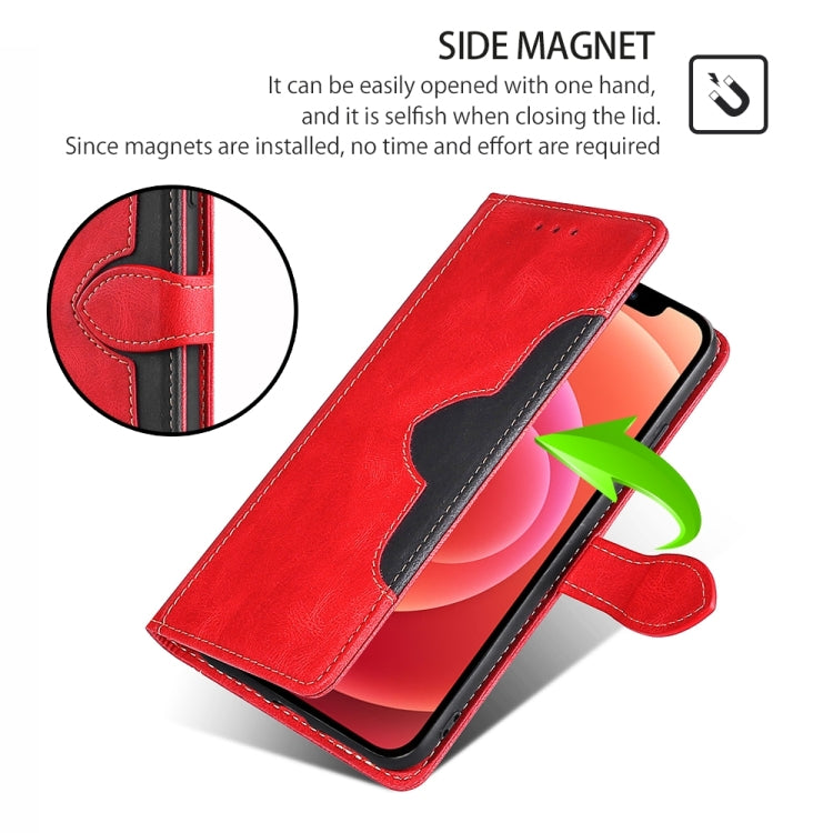 For iPhone 16 Skin Feel Magnetic Buckle Leather Phone Case(Red) - iPhone 16 Cases by buy2fix | Online Shopping UK | buy2fix