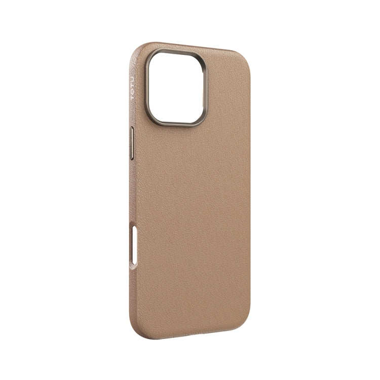 For iPhone 16 Pro TOTU PC-17 Mulsanne Series Plain Leather MagSafe Magnetic Phone Case(Gold) - iPhone 16 Pro Cases by TOTUDESIGN | Online Shopping UK | buy2fix