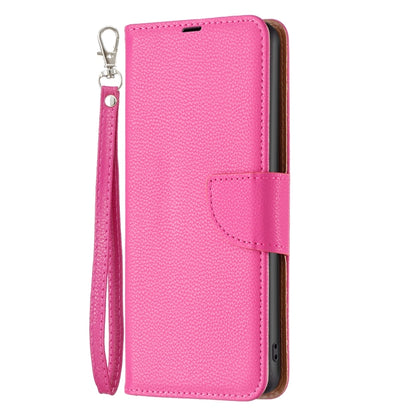 For Samsung Galaxy S25 5G Litchi Texture Pure Color Flip Leather Phone Case(Rose Red) - Galaxy S25 5G Cases by buy2fix | Online Shopping UK | buy2fix