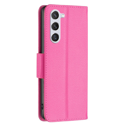 For Samsung Galaxy S25 5G Litchi Texture Pure Color Flip Leather Phone Case(Rose Red) - Galaxy S25 5G Cases by buy2fix | Online Shopping UK | buy2fix