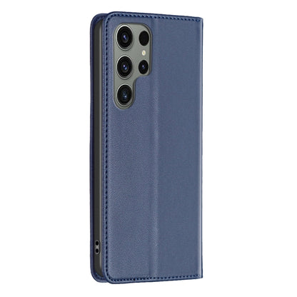 For Samsung Galaxy S25 Ultra 5G Magnetic Leather Phone Case(Blue) - Galaxy S25 Ultra 5G Cases by buy2fix | Online Shopping UK | buy2fix