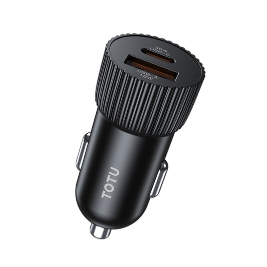 TOTU CC-2 48W USB-A and Type-C Ports Fast Charging Car Charger(Black) - Car Charger by TOTUDESIGN | Online Shopping UK | buy2fix