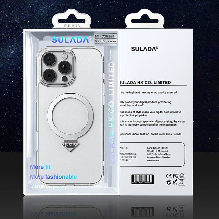 For iPhone 16 Pro SULADA Transparent MagSafe Magnetic Holder Phone Case - iPhone 16 Pro Cases by SULADA | Online Shopping UK | buy2fix