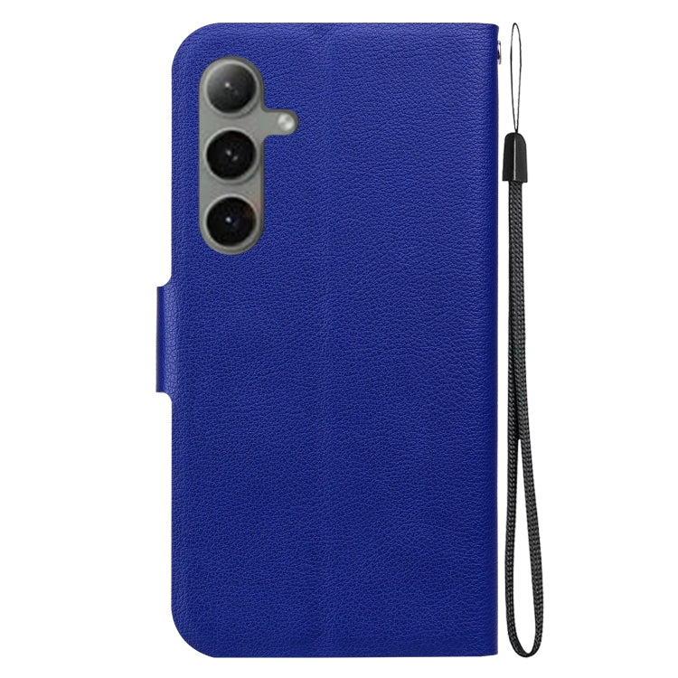 For Samsung Galaxy S25+ 5G Ultra-thin Voltage Magnetic Buckle Leather Phone Case(Blue) - Galaxy S25+ 5G Cases by buy2fix | Online Shopping UK | buy2fix