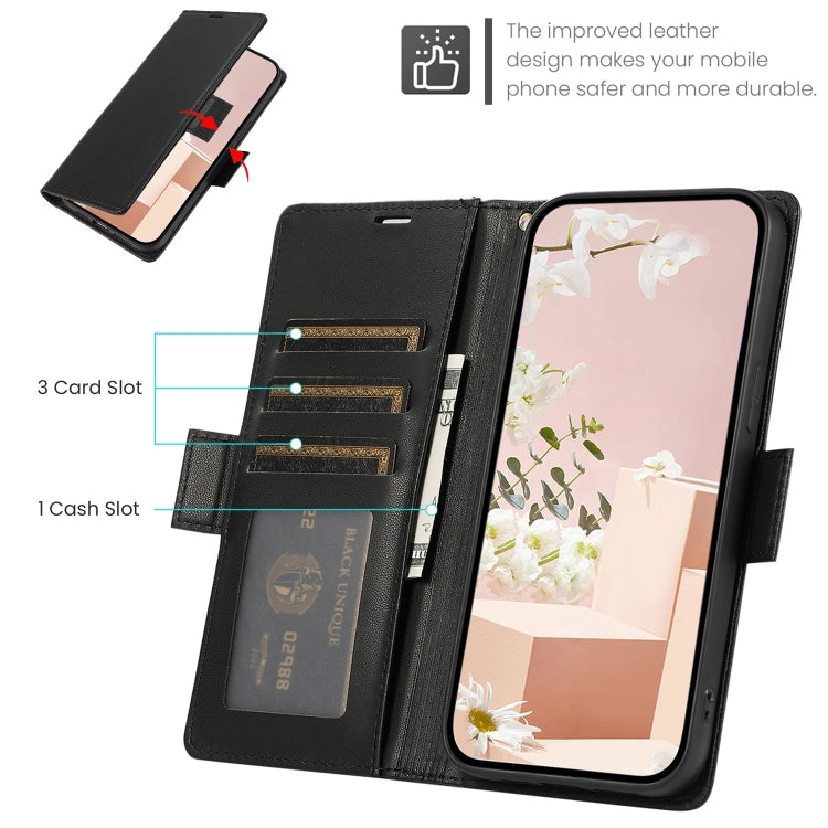 For Samsung Galaxy S25 / S24 5G Side Buckle RFID Anti-theft Leather Phone Case(Black) - Galaxy S25 5G Cases by buy2fix | Online Shopping UK | buy2fix