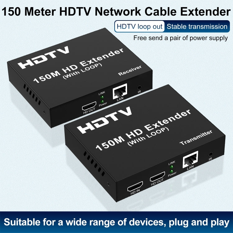 150m HDTV Network Extender(EU Plug) - Amplifier by buy2fix | Online Shopping UK | buy2fix