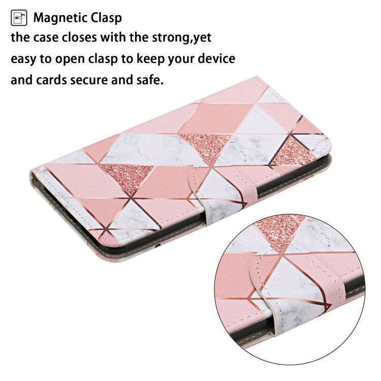 For Samsung Galaxy S25+ 5G Colored Drawing Pattern Leather Phone Case(Marble) - Galaxy S25+ 5G Cases by buy2fix | Online Shopping UK | buy2fix