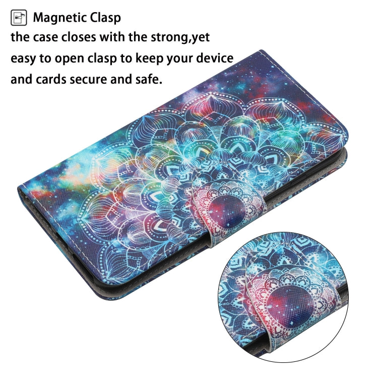 For Samsung Galaxy S25+ 5G Colored Drawing Pattern Leather Phone Case(Star Mandala) - Galaxy S25+ 5G Cases by buy2fix | Online Shopping UK | buy2fix