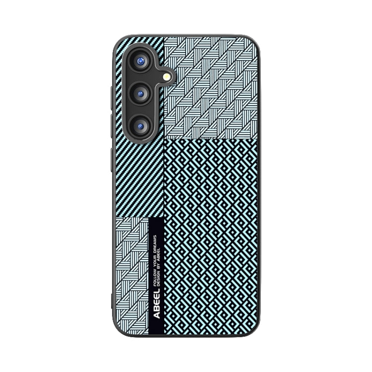 For Samsung Galaxy S25+ 5G ABEEL 6D Micro Relief MagSafe Magnetic Phone Case(Carbon Fiber Blue) - Galaxy S25+ 5G Cases by buy2fix | Online Shopping UK | buy2fix