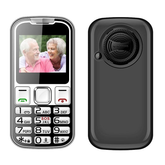 W26 Elder Keypad Phone, 2.2 inch, 6800mAh, 21 Keys, SOS, FM, Dual SIM, GSM, Plug:EU Plug(Black) - Others by buy2fix | Online Shopping UK | buy2fix