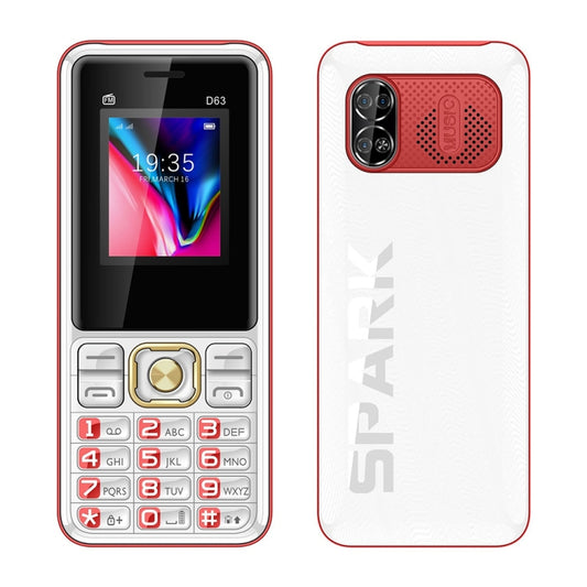 D63 Elder Keypad Phone, 1.77 inch, 3600mAh, SOS, FM, Dual SIM, GSM, Plug:UK Plug(Red) - Others by buy2fix | Online Shopping UK | buy2fix