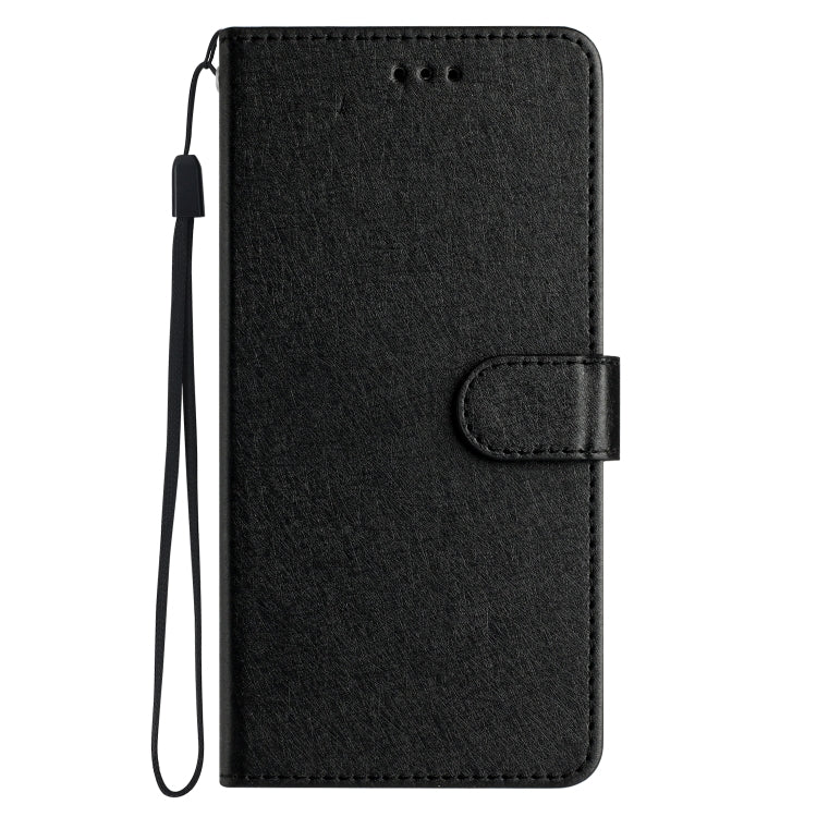 For OnePlus 13 Silk Texture Horizontal Flip Leather Phone Case(Black) - OnePlus Cases by buy2fix | Online Shopping UK | buy2fix