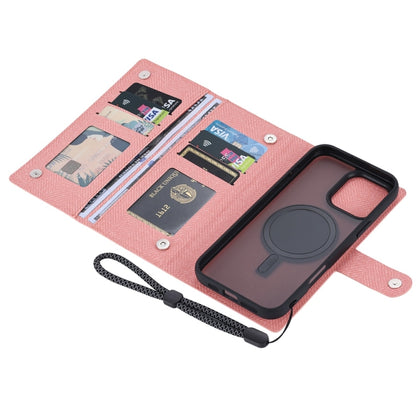 For iPhone 16 Plus ViLi GBS Series MagSafe Magnetic RFID Leather Flip Phone Case(Pink) - iPhone 16 Plus Cases by ViLi | Online Shopping UK | buy2fix