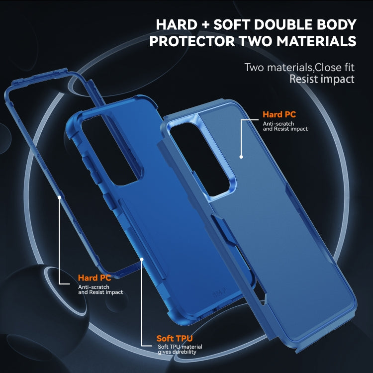 For Samsung Galaxy S25 5G TPU + PC Shockproof Protective Phone Case(Royal Blue) - Galaxy S25 5G Cases by buy2fix | Online Shopping UK | buy2fix