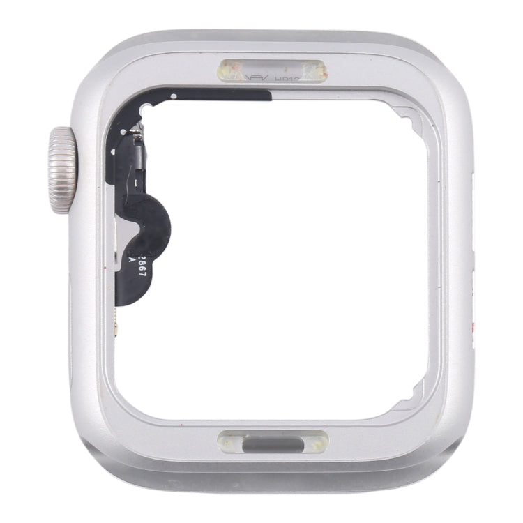 For Apple Watch Series 5 44MM LTE Aluminium Alloy Middle Frame Bezel Plate with Crown Spin Axis Flex Cable(Silver) - Middle Frame by buy2fix | Online Shopping UK | buy2fix