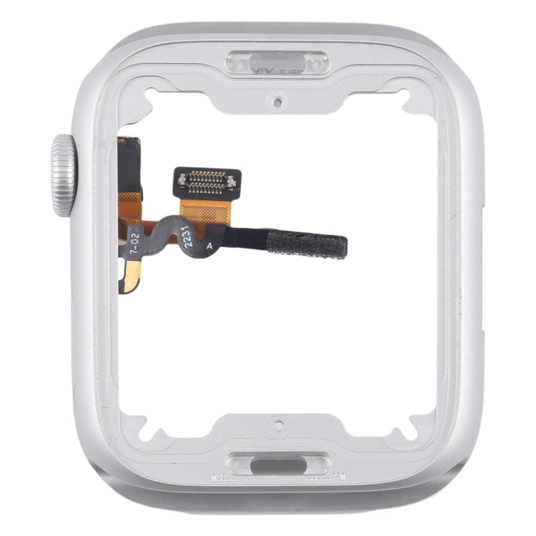 For Apple Watch Series  8 / 9 41MM GPS Aluminium Alloy Middle Frame Bezel Plate with Crown Spin Axis Flex Cable(Silver) - Middle Frame by buy2fix | Online Shopping UK | buy2fix