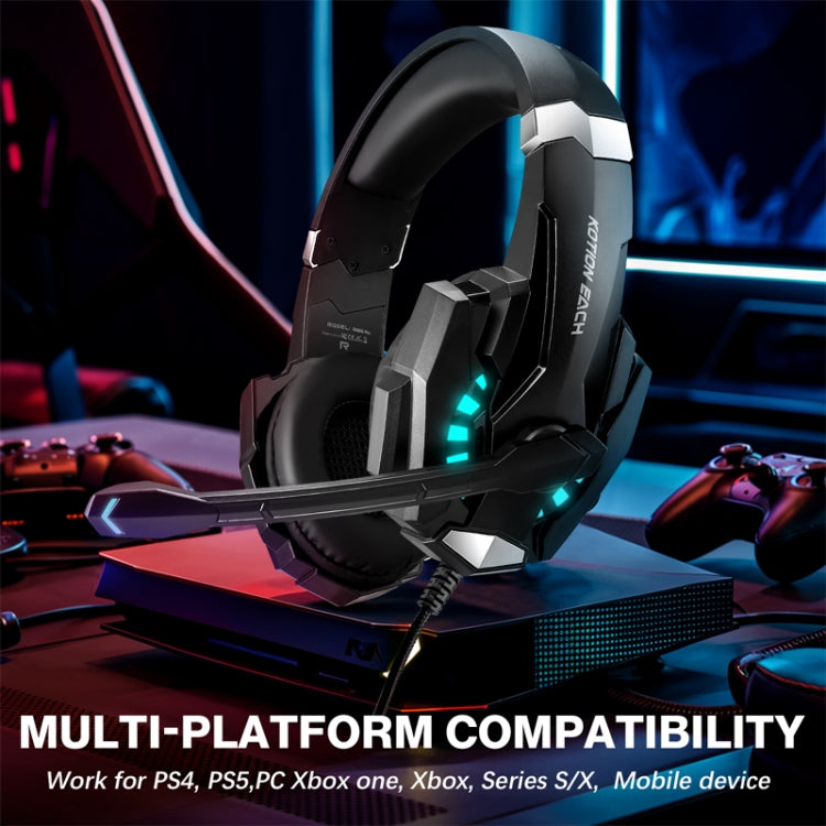 KOTION EACH G9000 Pro On-Ear Gaming Headset with Mic, Cable Length: About 2.1m(Black) - Multimedia Headset by KOTION EACH | Online Shopping UK | buy2fix