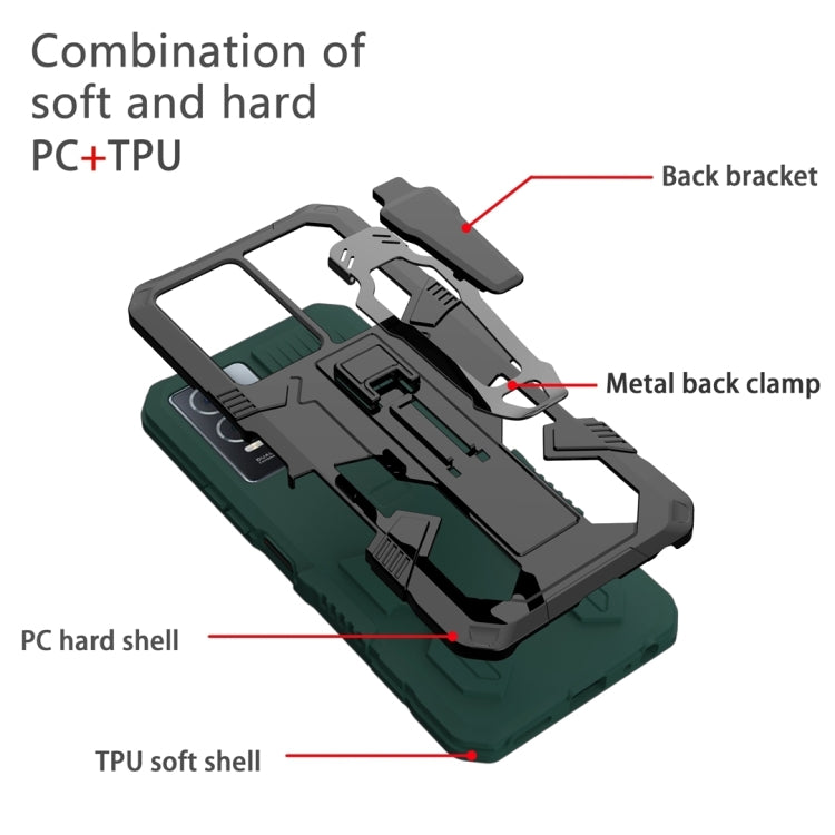 For Samsung Galaxy S25 Ultra 5G Armor Warrior Shockproof PC + TPU Phone Case(Army Green) - Galaxy S25 Ultra 5G Cases by buy2fix | Online Shopping UK | buy2fix