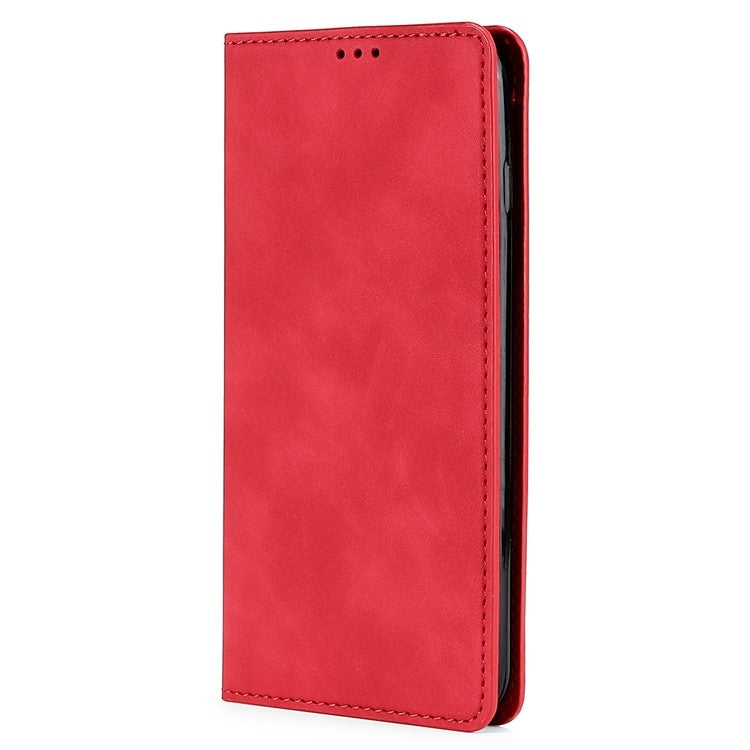 For Samsung Galaxy S25 5G Skin Feel Magnetic Leather Phone Case(Red) - Galaxy S25 5G Cases by buy2fix | Online Shopping UK | buy2fix