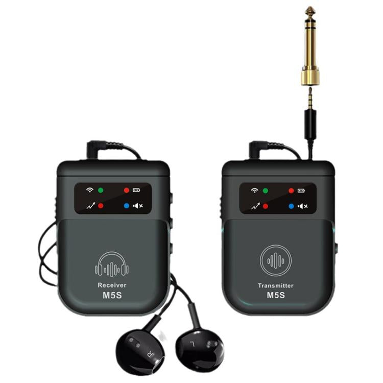 M5S Wireless In-Ear Monitor System for Stage Live Broadcast 2.4G Transmitter & Receiver(Black) - Microphone by buy2fix | Online Shopping UK | buy2fix