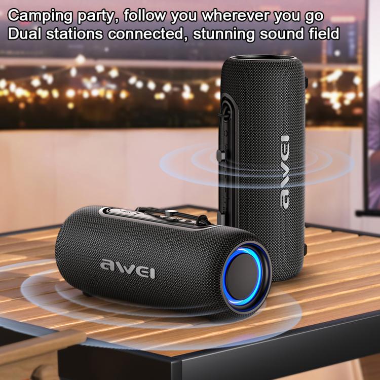 awei KA8 7W Portable Bluetooth Speaker with RGB Light(Black) - Desktop Speaker by awei | Online Shopping UK | buy2fix