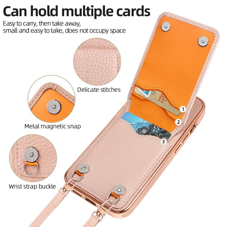 For iPhone 16 Pro Max VIETAO Litchi Texture Wallet PU Phone Case with Lanyard(Orange) - iPhone 16 Pro Max Cases by VIETAO | Online Shopping UK | buy2fix