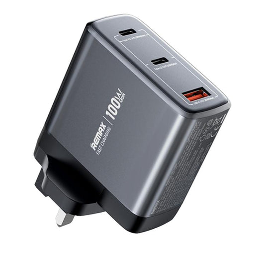 REMAX U2-AC 100W USB and Dual Type-C GaN Digital Display Fast Charger, Specification:UK Plug - USB Charger by REMAX | Online Shopping UK | buy2fix