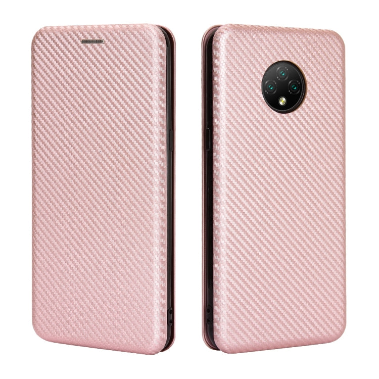 For Doogee X95 Carbon Fiber Texture Horizontal Flip TPU + PC + PU Leather Case with Card Slot & Lanyard(Pink) - More Brand by buy2fix | Online Shopping UK | buy2fix