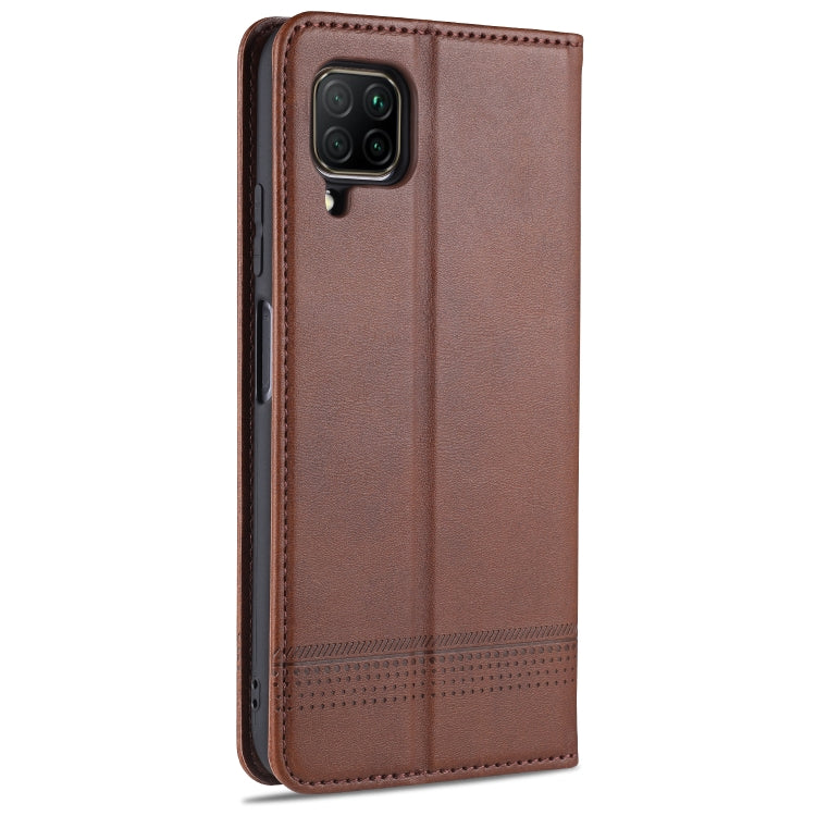 For Huawei P40 Lite / nova 6 SE AZNS Magnetic Calf Texture Horizontal Flip Leather Case with Card Slots & Holder & Wallet(Dark Brown) - Huawei Cases by AZNS | Online Shopping UK | buy2fix