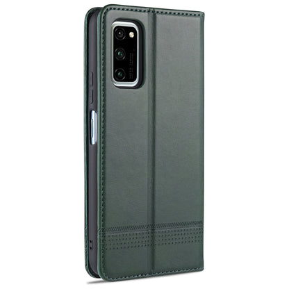 For Huawei Honor V30 AZNS Magnetic Calf Texture Horizontal Flip Leather Case with Card Slots & Holder & Wallet(Dark Green) - Honor Cases by AZNS | Online Shopping UK | buy2fix