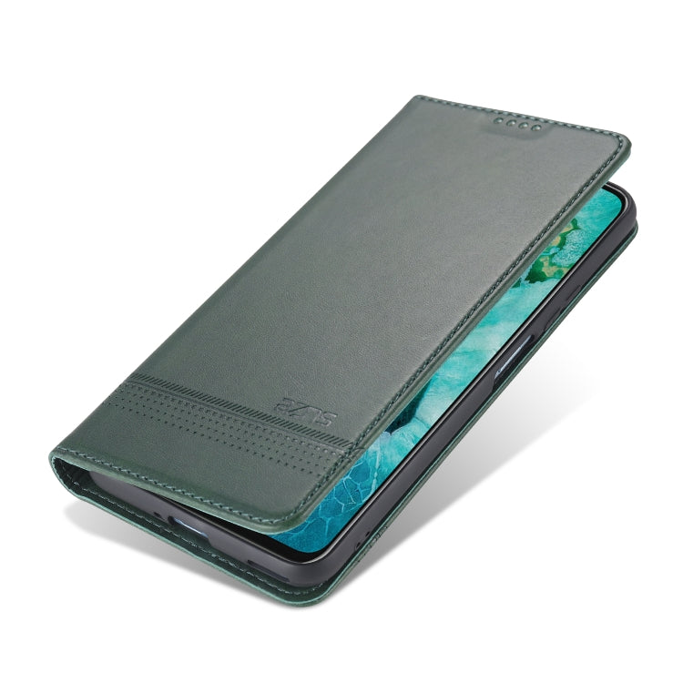 For Huawei Honor V30 AZNS Magnetic Calf Texture Horizontal Flip Leather Case with Card Slots & Holder & Wallet(Dark Green) - Honor Cases by AZNS | Online Shopping UK | buy2fix