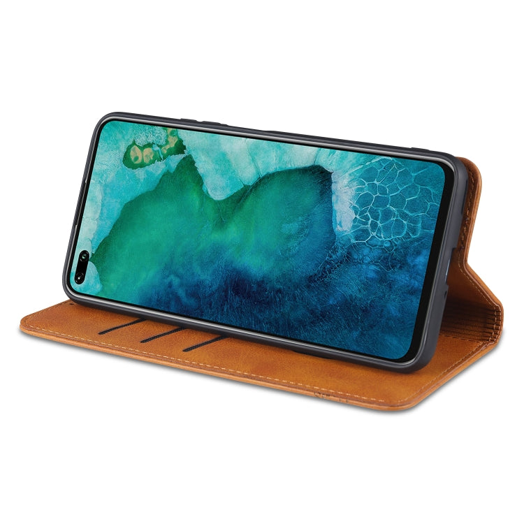 For Huawei Honor V30 AZNS Magnetic Calf Texture Horizontal Flip Leather Case with Card Slots & Holder & Wallet(Dark Green) - Honor Cases by AZNS | Online Shopping UK | buy2fix