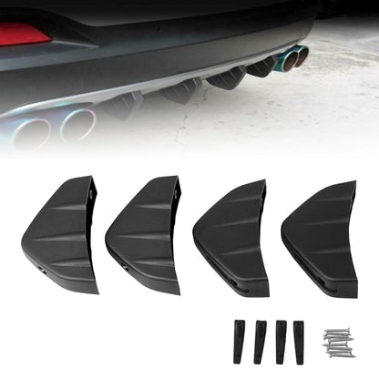 4 PCS Car General Shark Fin Rear Spoiler Bumper Chassis Decoration - Bumper by buy2fix | Online Shopping UK | buy2fix