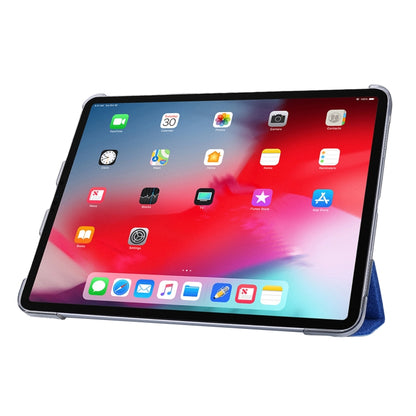 Silk Texture Flip Magnetic PU Leather Smart Case with Three-folding Holder For iPad Air 11 2024 / Air 2022 / 2020 10.9(Blue) - iPad Air (2022) / (2020) 10.9 Cases by buy2fix | Online Shopping UK | buy2fix