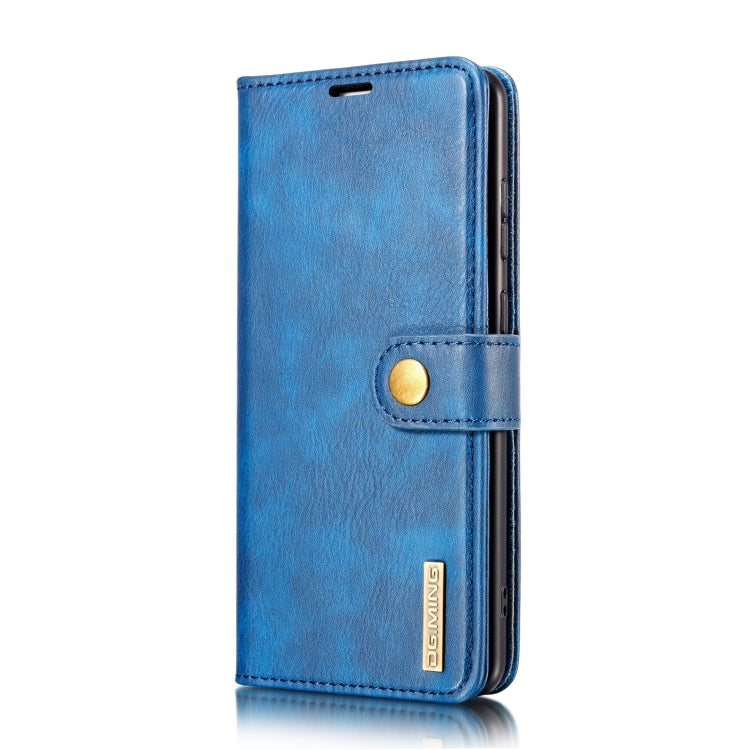 For Samsung Galaxy M51 DG.MING Crazy Horse Texture Flip Detachable Magnetic Leather Case with Holder & Card Slots & Wallet(Blue) - Galaxy Phone Cases by DG.MING | Online Shopping UK | buy2fix