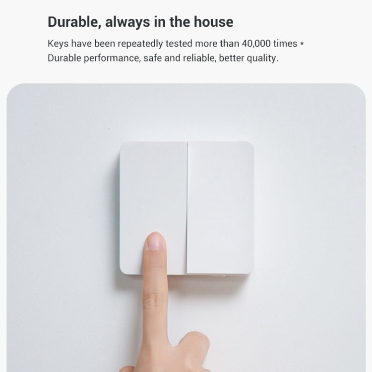 Original Xiaomi Mijia Double Control Wall Switch, Double Button(White) - Smart Switch by Xiaomi | Online Shopping UK | buy2fix