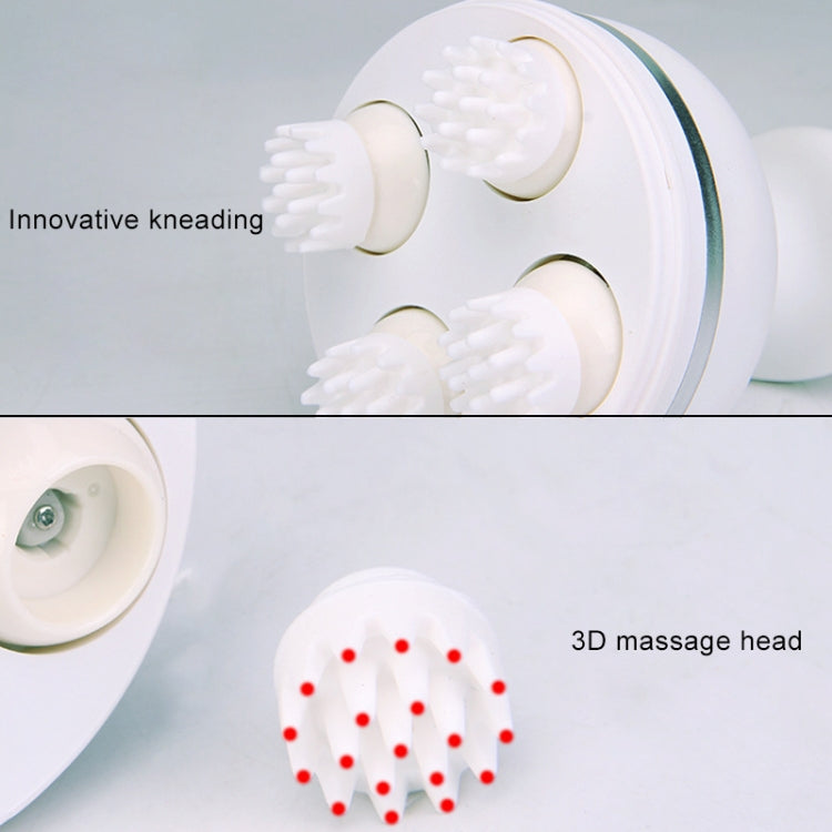 SUPER LIFE 3D Kneading Tool Electric Head and Body Massager, Pure White - Massage & Relaxation by buy2fix | Online Shopping UK | buy2fix